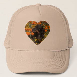 Gorra De Camionero Flores de Dachshund