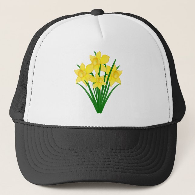 Gorra De Camionero Flores de Daffodil (Anverso)