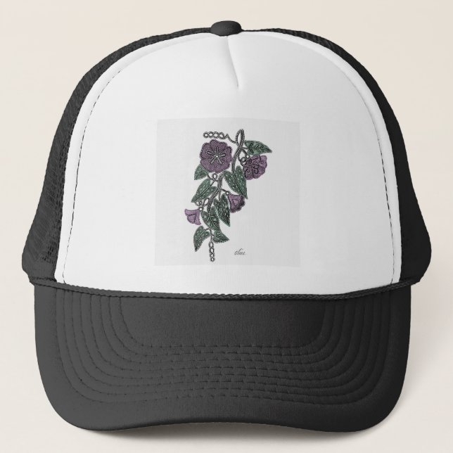 Gorra De Camionero Flores de encaje (Anverso)