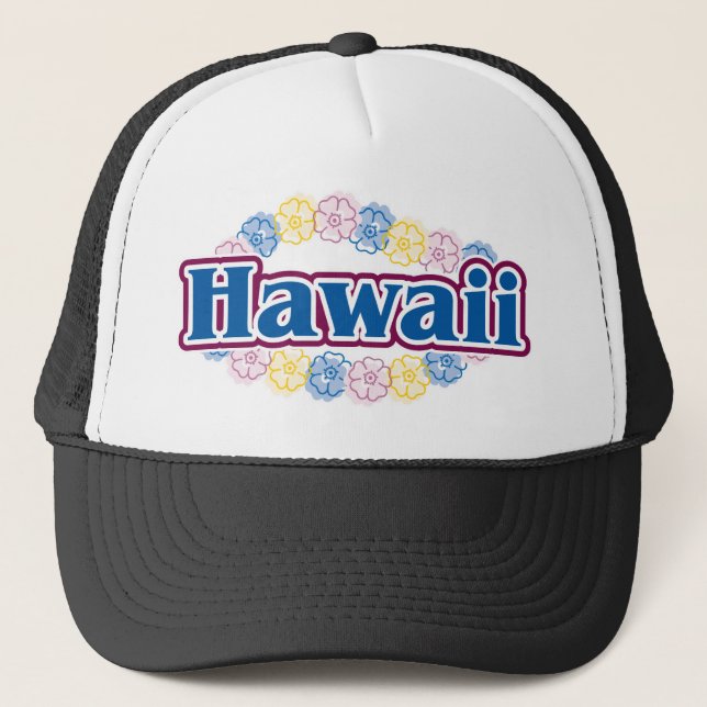Gorra De Camionero Flores de Hawaii (Anverso)