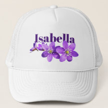 Flores de Hepática Púrpura con Nombre
