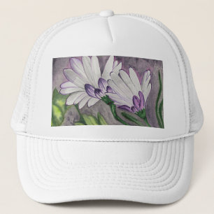 Gorra De Camionero Flores de margarita de plumas