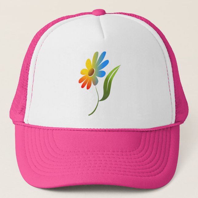 GORRA DE CAMIONERO FLORES DE RAINBOW (Anverso)