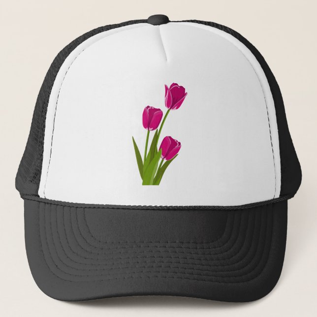 Gorra De Camionero Flores de tulipanes (Anverso)