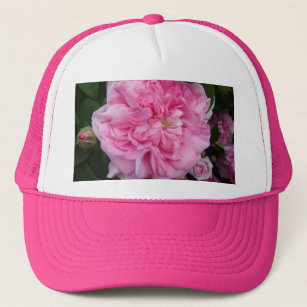 Gorra De Camionero Flores florales de Rosa de color rosa