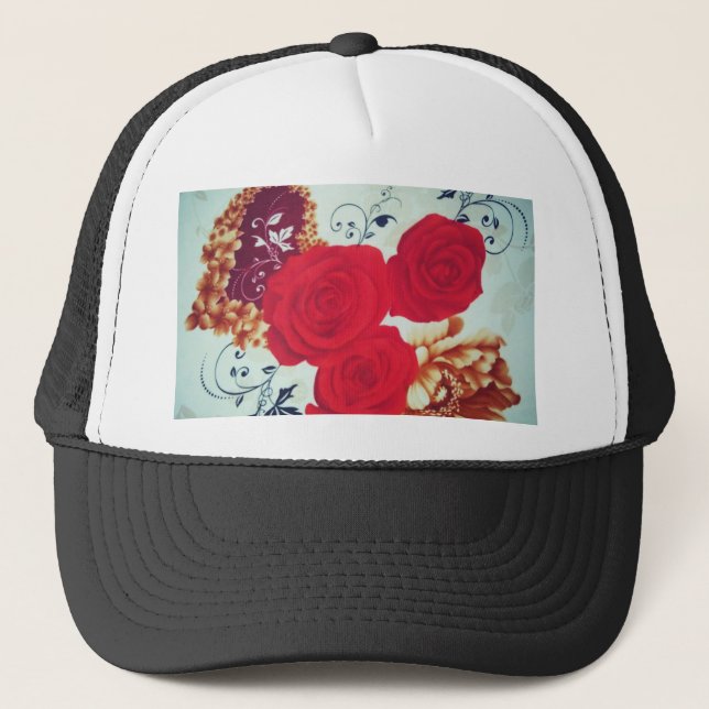 Gorra De Camionero Flores florecientes (Anverso)