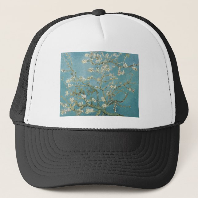 Gorra De Camionero Flores Gogh Ramas Flores de Almendro Naturaleza (Anverso)
