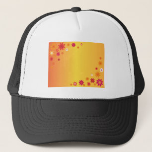 Gorra De Camionero Flores naranjas