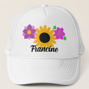 Gorra De Camionero Flores Retro Personalizables