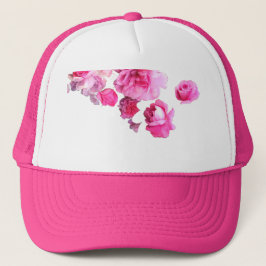 Gorra De Camionero Flores rosadas