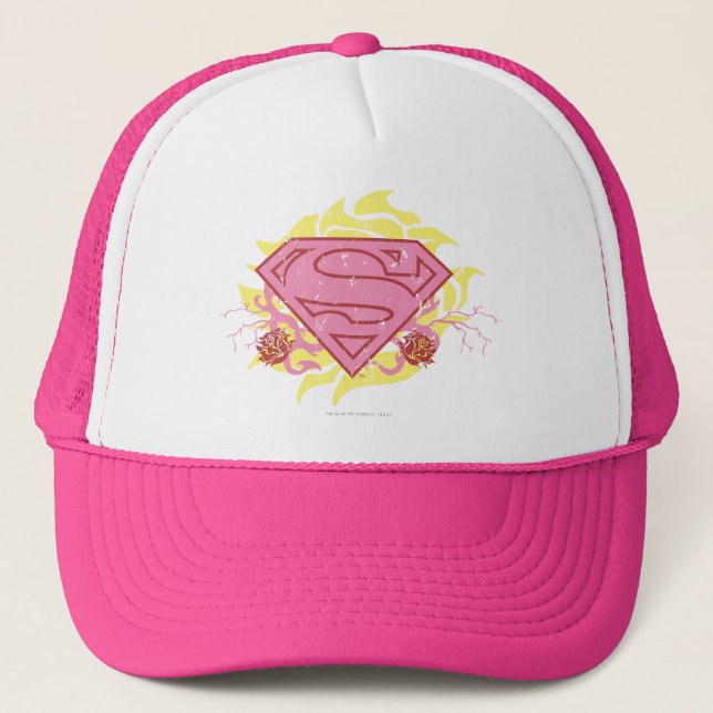Gorra De Camionero Flores rosadas superchica (Anverso)