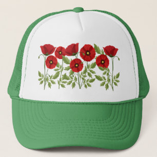 Gorra De Camionero Flores veraniegas alegres con adormidera