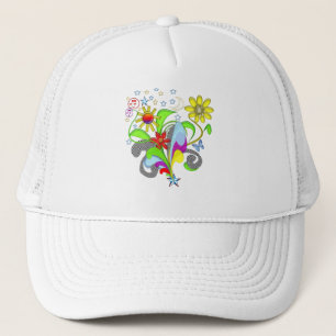 Gorra De Camionero Flores y camisetas y regalos para Swirls