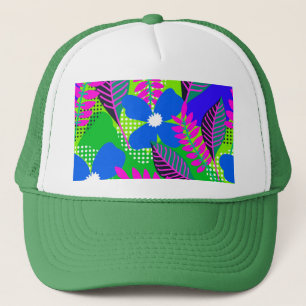 Gorra De Camionero Flores y hojas de Ilustracion coloridas