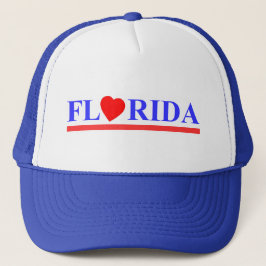 Gorra De Camionero Florida coeur rouge