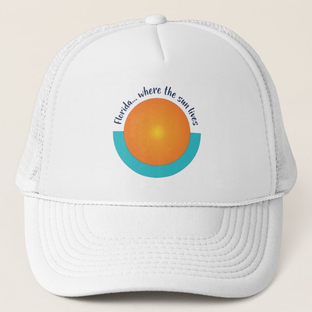 Gorra De Camionero Florida... Donde vive el sol (Anverso)