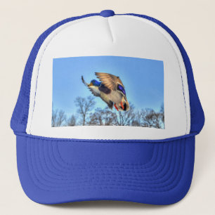 Gorra De Camionero Flying Mallard Duck Drake Wildlife Photo