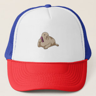 Gorra De Camionero Foca como peluquera con peine
