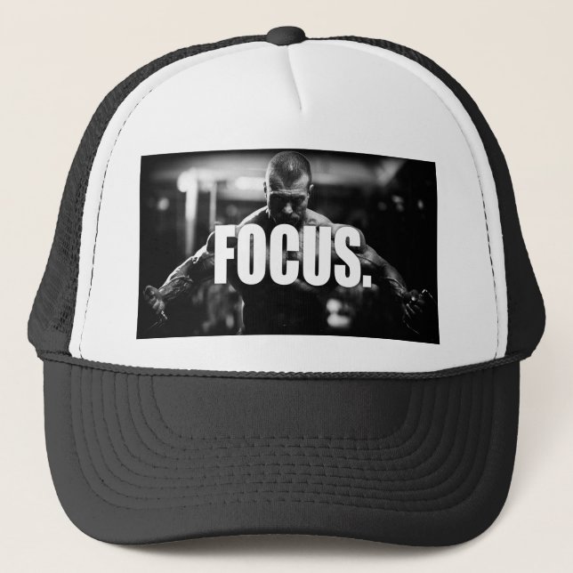 Gorra De Camionero FOCUS - "Construcción de cuerpos" Motivación (Anverso)