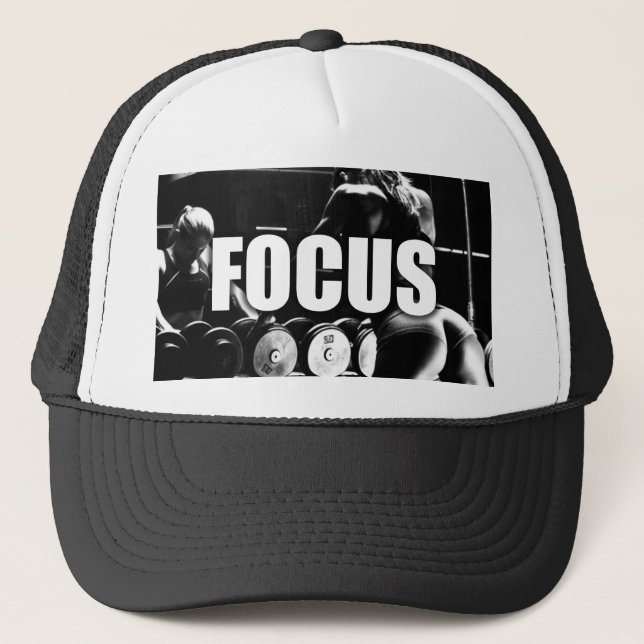 Gorra De Camionero FOCUS - Motivación del entrenamiento de mujeres (Anverso)