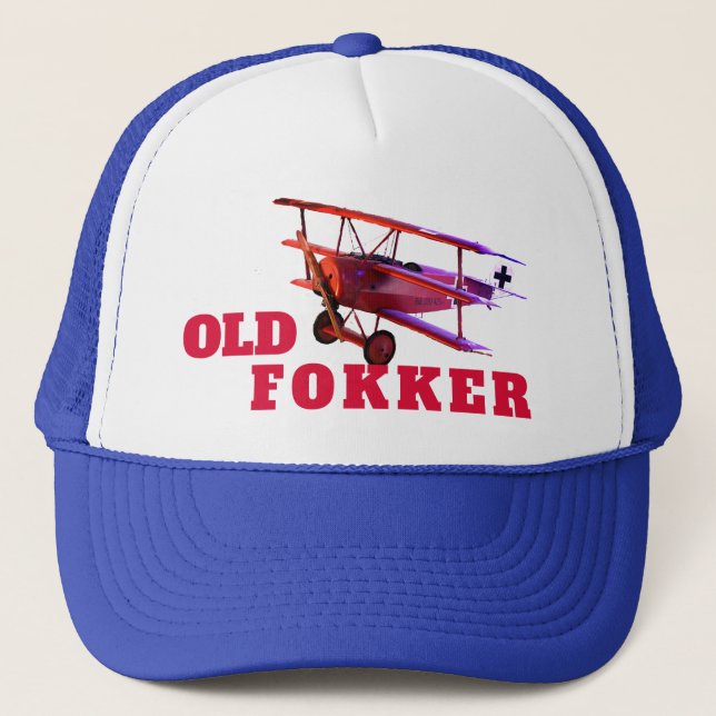 Gorra De Camionero "Fokker viejo" con el triplano de Fokker (Anverso)