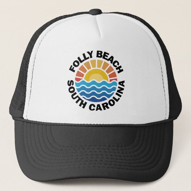 Gorra De Camionero Folly Beach, Carolina del Sur (Anverso)
