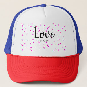 Gorra De Camionero Fondo de amor abstracto rosa minimalista simple no