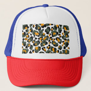Gorra De Camionero Fondo de textura de impresión de leopardo