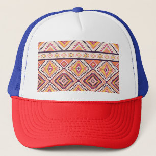 Gorra De Camionero Fondo tribal azteca a rayas sin soldadura