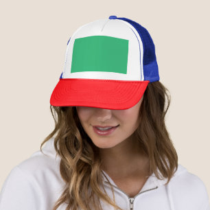 Gorra De Camionero fondo verde con borde blanco