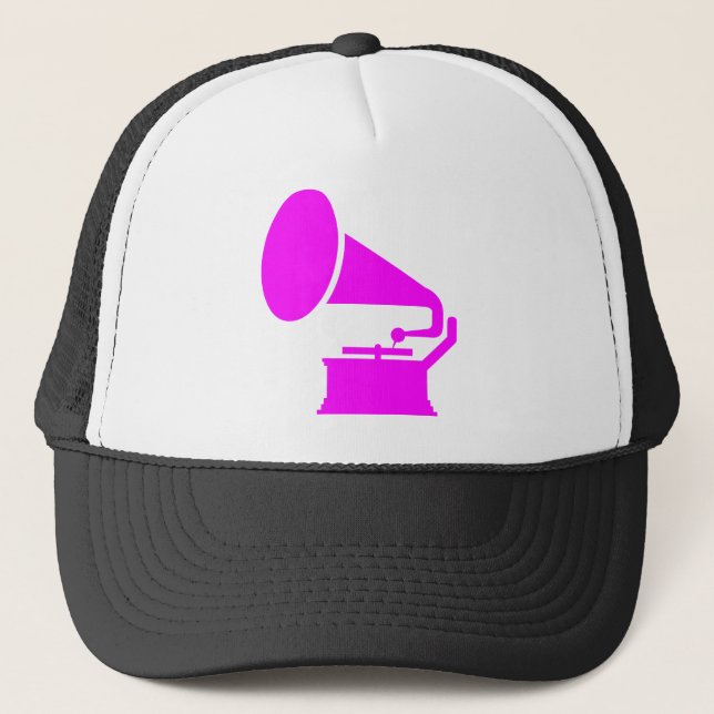 Gorra De Camionero Fonógrafo - Magenta (Anverso)