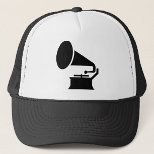 Gorra De Camionero Fonógrafo - Negro