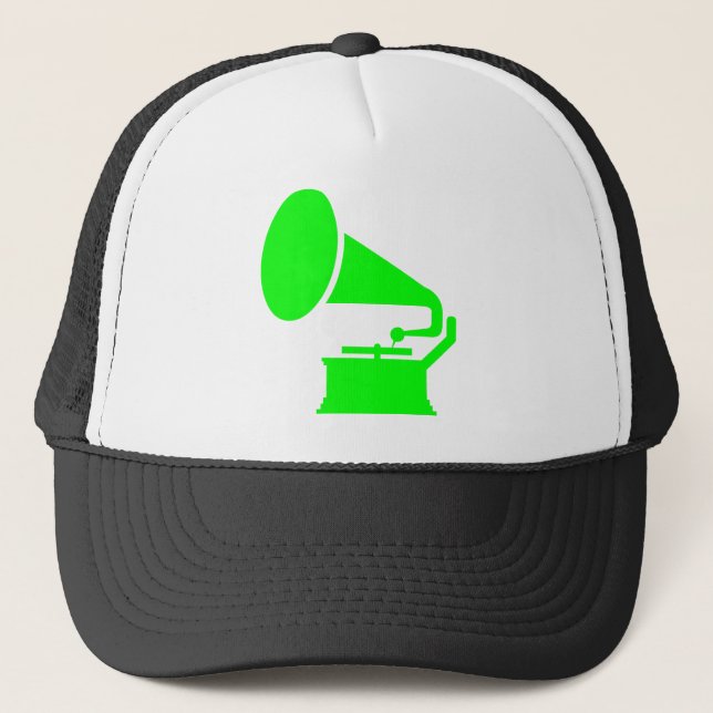Gorra De Camionero Fonógrafo - Verde (Anverso)