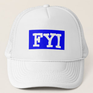 Gorra De Camionero For Your Information del FYI de los Msg del texto