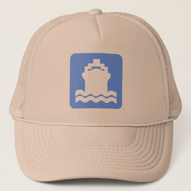 Gorra De Camionero Forma de barco - Azul bebé (Anverso)