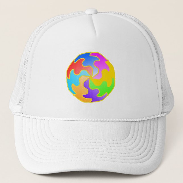 Gorra De Camionero Forma de círculo abstracto (Anverso)