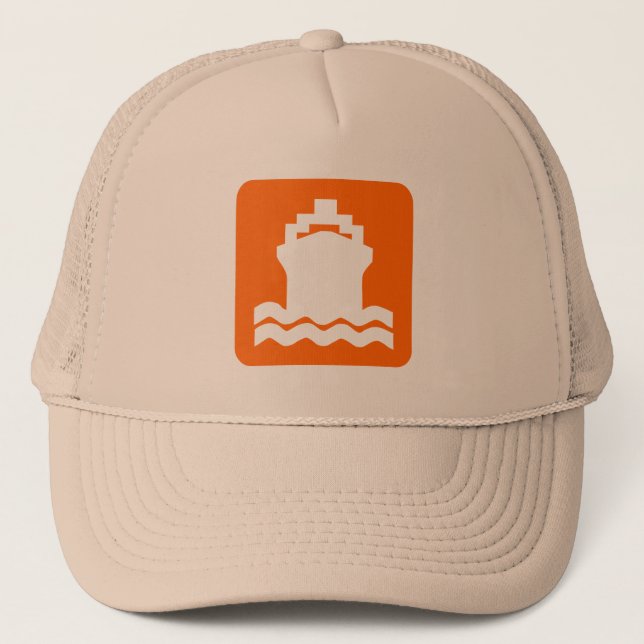 Gorra De Camionero Forma de envío - Naranja (Anverso)