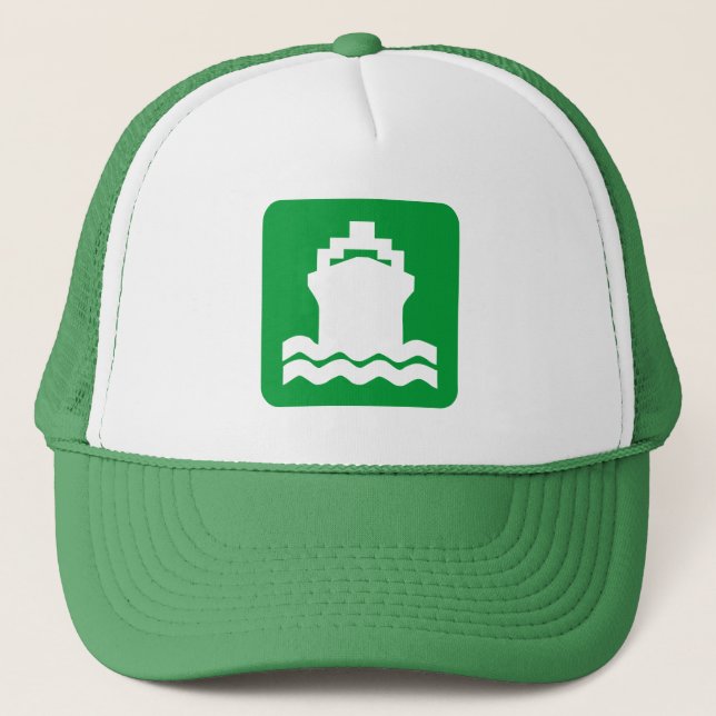 Gorra De Camionero Forma de envío - Verde de hierba (Anverso)