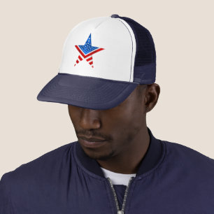 Gorra De Camionero forma de estrella de la bandera americana