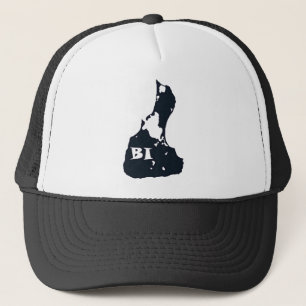 Gorra De Camionero Forma de la isla del BI del Block Island