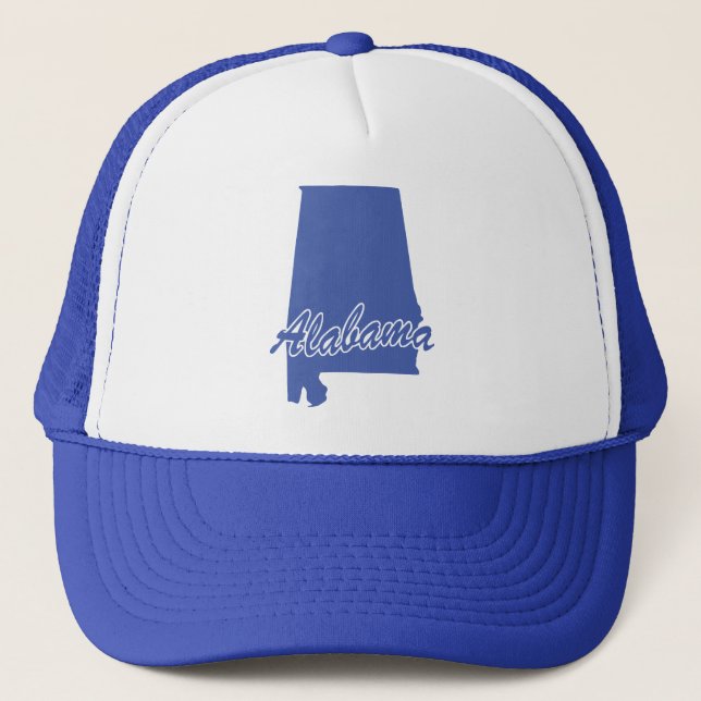Gorra De Camionero Forma Estado de Alabama (Anverso)