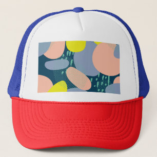 Gorra De Camionero Formas geométricas: Colorido estilo Memphis
