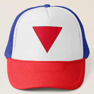 Gorra De Camionero Formas geométricas simples de triángulo rojo inver