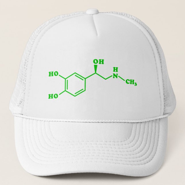 Gorra De Camionero Fórmula Química Molecular Adrenalina (Anverso)