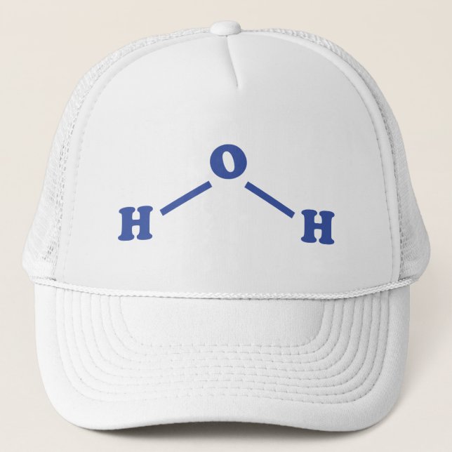 Gorra De Camionero Fórmula química molecular de agua (Anverso)