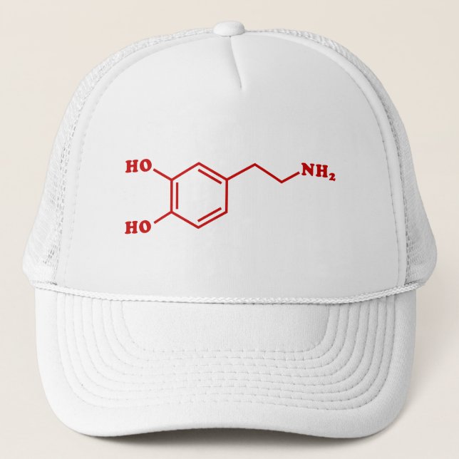 Gorra De Camionero Fórmula química molecular de dopamina (Anverso)