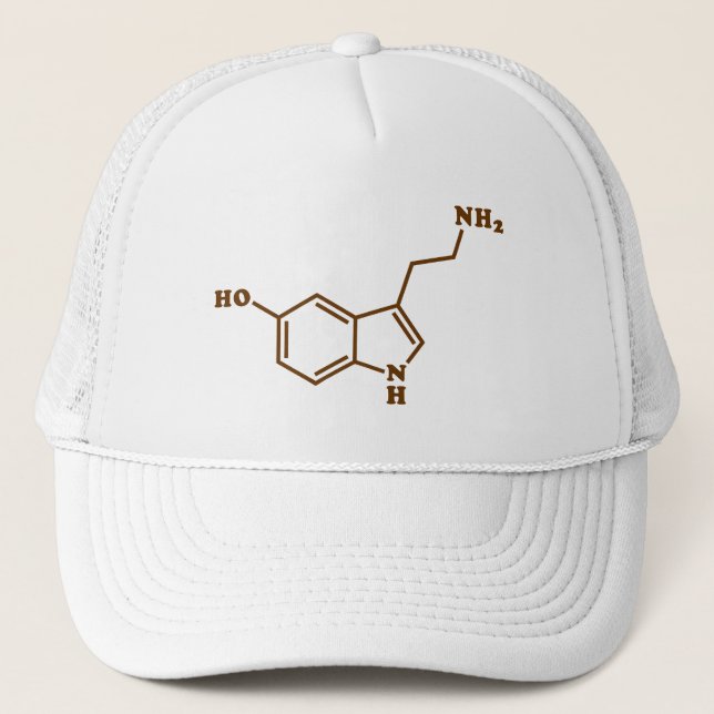Gorra De Camionero Fórmula química molecular de serotonina (Anverso)