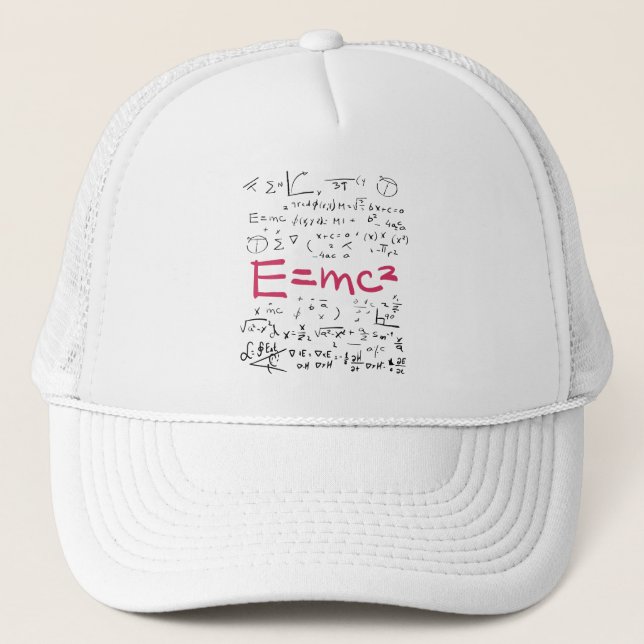 Gorra De Camionero Formulas de física y matemáticas EMC2 (Anverso)