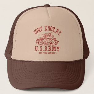 Gorra De Camionero Fort Knox Vintage Rojo