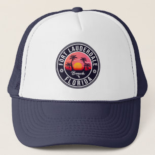 Gorra De Camionero Fort Lauderdale Beach Florida Retro Sunset 60